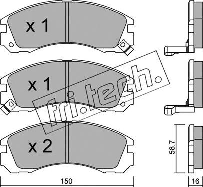 Fri.Tech. 136.0 - Kit de plaquettes de frein, frein à disque cwaw.fr