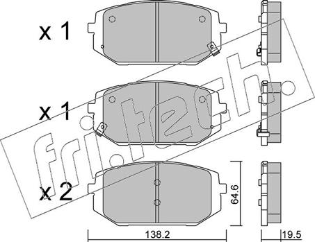 Fri.Tech. 1361.0 - Kit de plaquettes de frein, frein à disque cwaw.fr