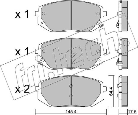 Fri.Tech. 1300.0 - Kit de plaquettes de frein, frein à disque cwaw.fr