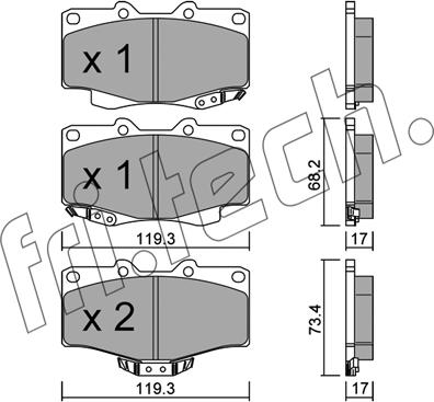 Fri.Tech. 131.2 - Kit de plaquettes de frein, frein à disque cwaw.fr