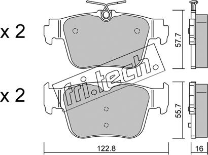 Fri.Tech. 1317.0 - Kit de plaquettes de frein, frein à disque cwaw.fr