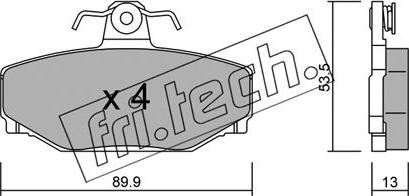 Fri.Tech. 133.0 - Kit de plaquettes de frein, frein à disque cwaw.fr