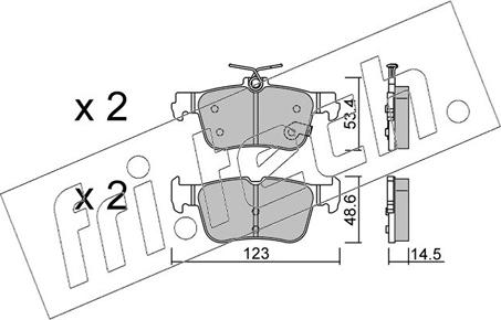 Fri.Tech. 1332.0 - Kit de plaquettes de frein, frein à disque cwaw.fr