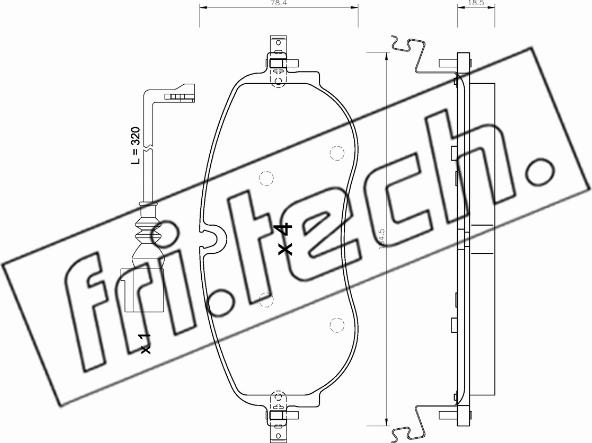 Fri.Tech. 1320.0 - Kit de plaquettes de frein, frein à disque cwaw.fr