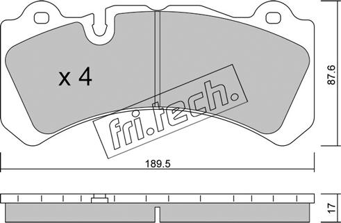 Fri.Tech. 1328.0 - Kit de plaquettes de frein, frein à disque cwaw.fr