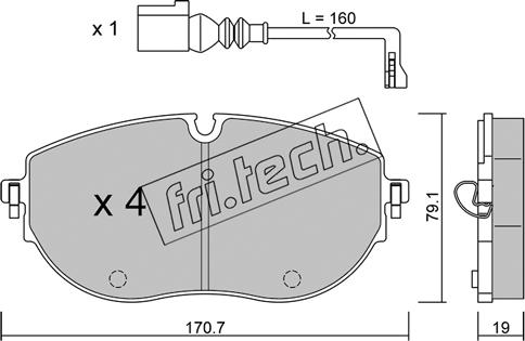 Fri.Tech. 1322.0 - Kit de plaquettes de frein, frein à disque cwaw.fr