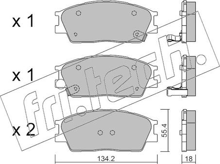 Fri.Tech. 1374.0 - Kit de plaquettes de frein, frein à disque cwaw.fr