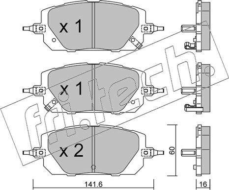 Fri.Tech. 1295.0 - Kit de plaquettes de frein, frein à disque cwaw.fr