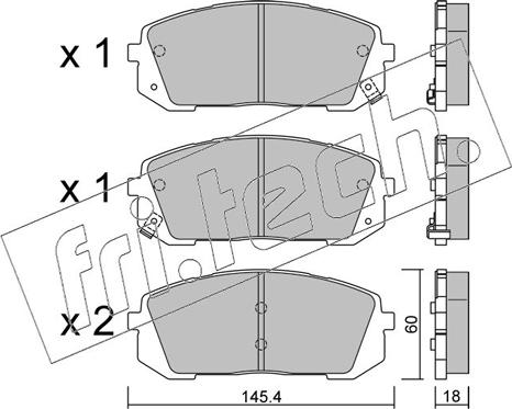 Fri.Tech. 1298.0 - Kit de plaquettes de frein, frein à disque cwaw.fr