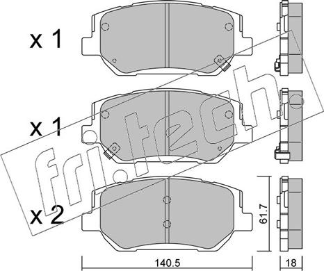 Fri.Tech. 1297.0 - Kit de plaquettes de frein, frein à disque cwaw.fr