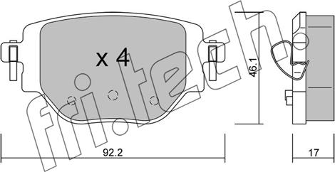 Fri.Tech. 1246.0 - Kit de plaquettes de frein, frein à disque cwaw.fr