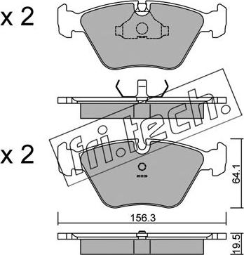 Fri.Tech. 124.0 - Kit de plaquettes de frein, frein à disque cwaw.fr