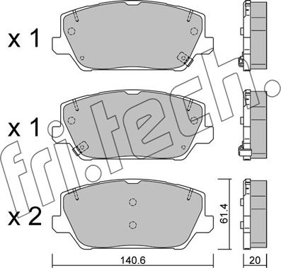 Fri.Tech. 1241.0 - Kit de plaquettes de frein, frein à disque cwaw.fr