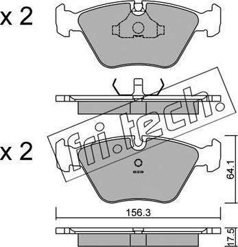 Fri.Tech. 124.1 - Kit de plaquettes de frein, frein à disque cwaw.fr