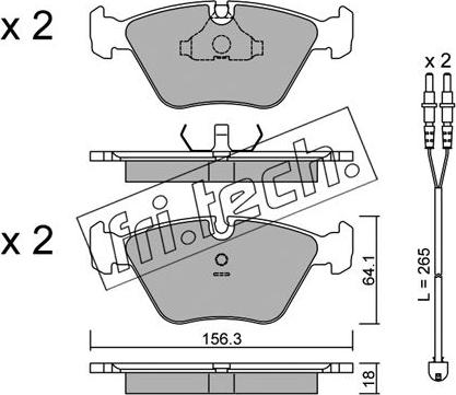 Fri.Tech. 124.2W - Kit de plaquettes de frein, frein à disque cwaw.fr