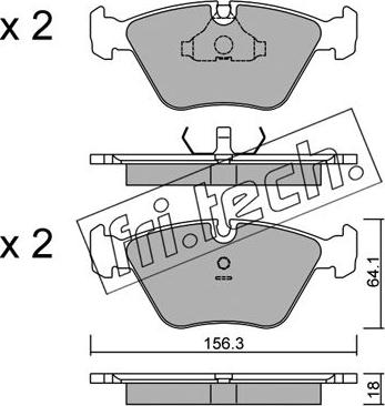 Fri.Tech. 124.2 - Kit de plaquettes de frein, frein à disque cwaw.fr