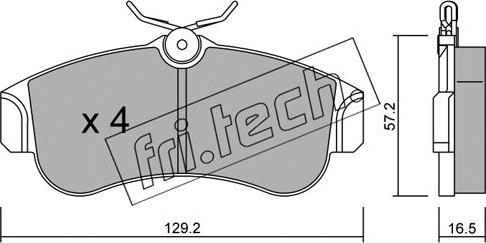 Fri.Tech. 125.0 - Kit de plaquettes de frein, frein à disque cwaw.fr