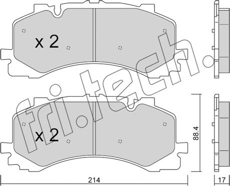 Fri.Tech. 1252.0 - Kit de plaquettes de frein, frein à disque cwaw.fr