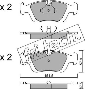 Fri.Tech. 126.0 - Kit de plaquettes de frein, frein à disque cwaw.fr