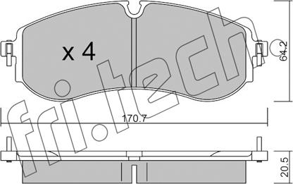 Fri.Tech. 1263.0 - Kit de plaquettes de frein, frein à disque cwaw.fr