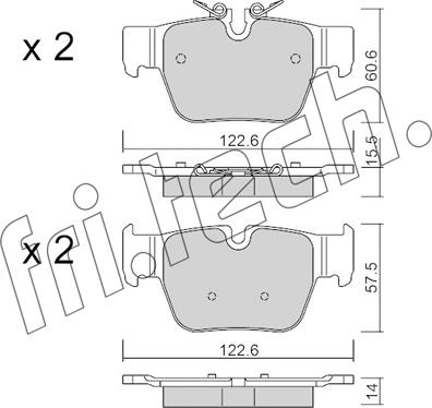 Fri.Tech. 1267.0 - Kit de plaquettes de frein, frein à disque cwaw.fr