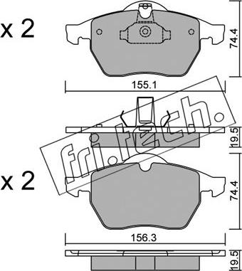 Fri.Tech. 120.0 - Kit de plaquettes de frein, frein à disque cwaw.fr