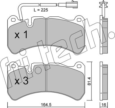 Fri.Tech. 1201.0 - Kit de plaquettes de frein, frein à disque cwaw.fr