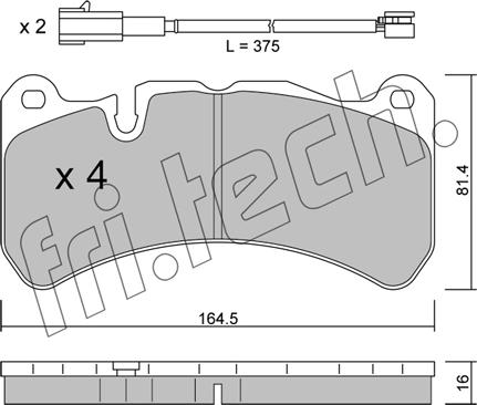 Fri.Tech. 1201.1 - Kit de plaquettes de frein, frein à disque cwaw.fr