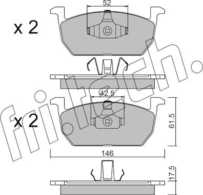 Fri.Tech. 1214.0 - Kit de plaquettes de frein, frein à disque cwaw.fr