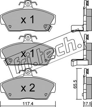 Fri.Tech. 121.0 - Kit de plaquettes de frein, frein à disque cwaw.fr