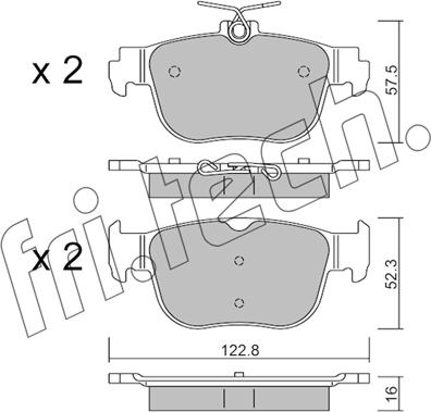 Fri.Tech. 1281.0 - Kit de plaquettes de frein, frein à disque cwaw.fr