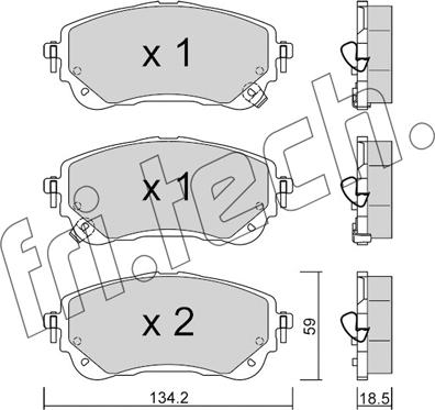 Fri.Tech. 1234.0 - Kit de plaquettes de frein, frein à disque cwaw.fr