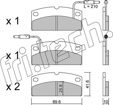 Fri.Tech. 1231.0 - Kit de plaquettes de frein, frein à disque cwaw.fr