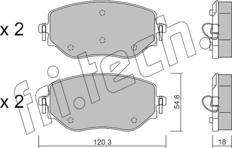 Fri.Tech. 1225.0 - Kit de plaquettes de frein, frein à disque cwaw.fr