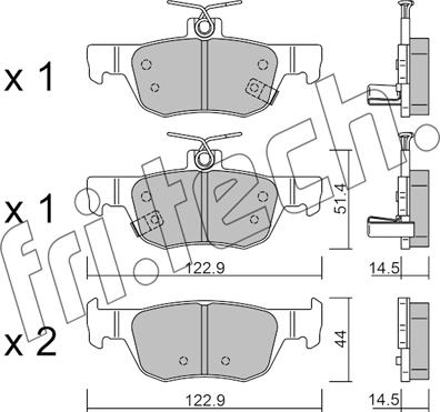 Fri.Tech. 1226.0 - Kit de plaquettes de frein, frein à disque cwaw.fr