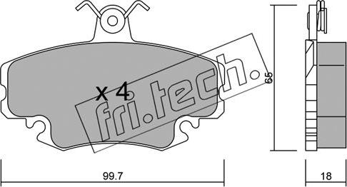 Fri.Tech. 122.0 - Kit de plaquettes de frein, frein à disque cwaw.fr