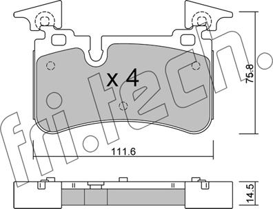 Fri.Tech. 1223.0 - Kit de plaquettes de frein, frein à disque cwaw.fr