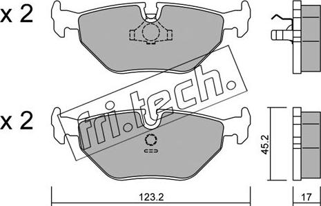 Fri.Tech. 127.0 - Kit de plaquettes de frein, frein à disque cwaw.fr