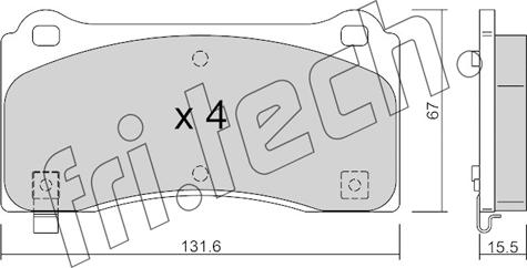 Fri.Tech. 1277.0 - Kit de plaquettes de frein, frein à disque cwaw.fr