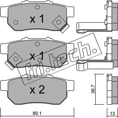 Fri.Tech. 179.1 - Kit de plaquettes de frein, frein à disque cwaw.fr