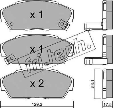 Fri.Tech. 174.0 - Kit de plaquettes de frein, frein à disque cwaw.fr