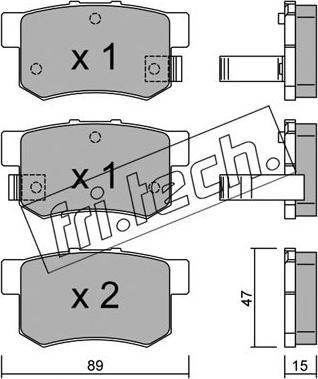 Fri.Tech. 176.0 - Kit de plaquettes de frein, frein à disque cwaw.fr