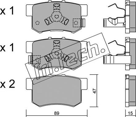 Fri.Tech. 176.1 - Kit de plaquettes de frein, frein à disque cwaw.fr