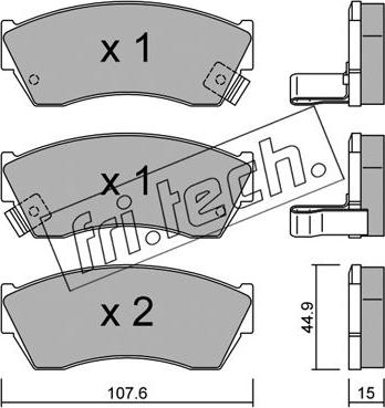 Fri.Tech. 171.0 - Kit de plaquettes de frein, frein à disque cwaw.fr