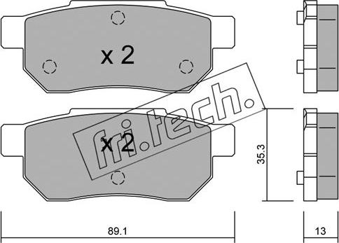 Fri.Tech. 173.0 - Kit de plaquettes de frein, frein à disque cwaw.fr