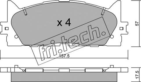 Fri.Tech. 899.0 - Kit de plaquettes de frein, frein à disque cwaw.fr