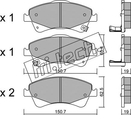 Fri.Tech. 895.0 - Kit de plaquettes de frein, frein à disque cwaw.fr