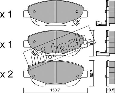 Fri.Tech. 896.0 - Kit de plaquettes de frein, frein à disque cwaw.fr