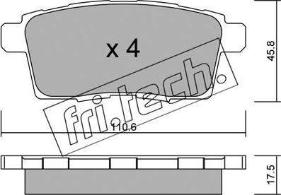 Fri.Tech. 890.0 - Kit de plaquettes de frein, frein à disque cwaw.fr