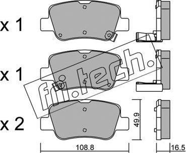 Fri.Tech. 898.0 - Kit de plaquettes de frein, frein à disque cwaw.fr